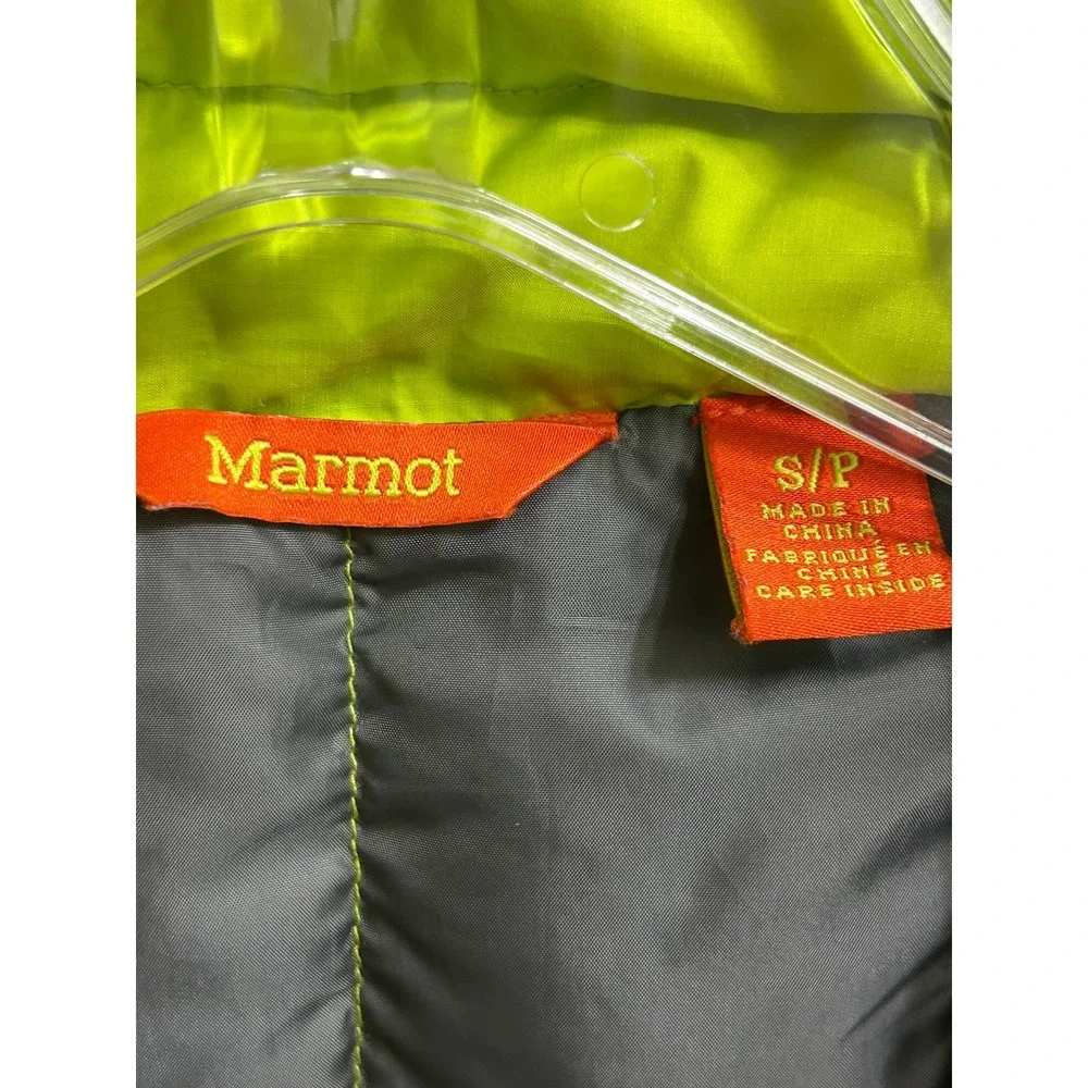Marmot Kids Neon Lime Green Quilted Full Zip Puffer Jacket Small S/P